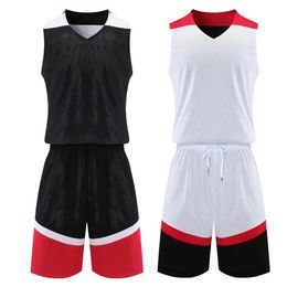 Customizable Men Women Double-side Basketball Jersey Sets Sport Kit Clothing Breathable Reversible Basketball Jersey Uniforms