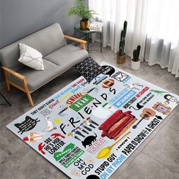 3D Printed Friends Tv Show Floor Mats Doormats Home Runner Area Rug Carpet for Bedroom Kids Play Mat Nursery Throw Rugs Yoga Mat