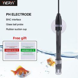 Yieryi PH Electrode Sensor BNC Connector Probe Pool Water Factory Industry Experiment Laboratory PH Composite Electrode Pen Type