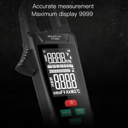 FY385 Big Screen Digital Clamp Metre Smart ACDC Voltage Current Clamp True RMS Auto Range Temp Capacitance Ohm Hz Ammeter Pliers