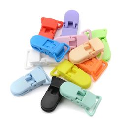 10pcs/lot Baby Nipple Plastic Clasp 20mm Colourful Silicone Beads Chain Making Accessory Feeding Tools For Infant Pacifiers Clip