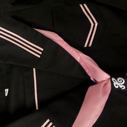 Japanese Students Jk School Uniform Sailor Suit Black Pink Suits Girls Summer Long Sleeves Tops School Uniform Lolita Clothing