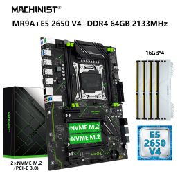 Motherboards MACHINIST X99 Motherboard Combo Set LGA20113 Kit Xeon E5 2650 V4 CPU Processor 64GB DDR4 RAM Memory NVME M.2 Four Channels MR9A
