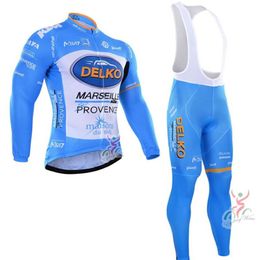 Delko team Cycling long Sleeves jersey bib pants sets 2019 men MTB bike breathable racing bicycle clothing U40344262Q