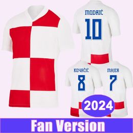 2024 CRoATia Mens Soccer Jerseys MODRIC KOVACIC KRAMARIC VIDA MAJER JURANOVIC PASALIC PETKOVIC Home Football Shirts