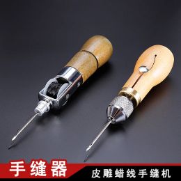 Leather Sewing Kit Needle and Waxed Thread Sail Canvas Heavy Repair Professional Speedy Stitcher Awl Tools