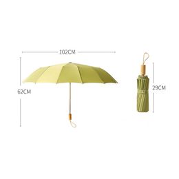 16 Bone Vintage Umbrella Summer Aluminium Alloy Rainy Folding Umbrella For Men Women Gift Portable Travel Large Windproof Parasol