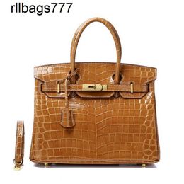 Leather Bk Designer Handbags Women Bags Brand Ol Fashion Crocodile Pattern Real Single Shoulder Diagonal Cowhide Womens Hand Have Logo
