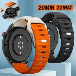 Watch Bands 20mm 22mm Silicone Band For Samsung Galaxy Watch 6/5/4 40mm 44mm Huawei Watch 4/3/GT3/2 Pro Amazfit GTR 4/GTS 4 47MM 42MM StrapL2404