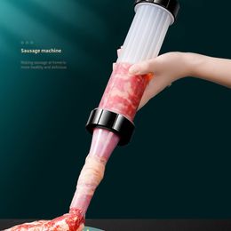 YOMDID Manual Sausage Fillers Sausage Stuffer Meat Filling Tool Practical Sausage Maker Syringe Funnel Nozzle For Sausage Making