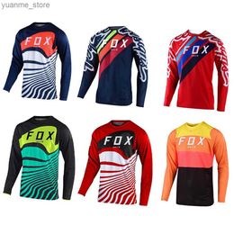 قمصان ركوب الدراجات تتصدر BAT Downhill Jersey Long Sleeve Moto Moto Bicycle Shirt Enduro T-Shirt Mountain Bike Jersey Cycling Clicking Y240410