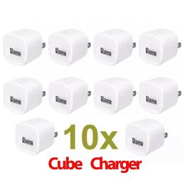 10pcs EU Plug USB Wall Charger Power Adapter 5V 1A USB Plug Charger for iPhone 6 6S 7 8 Plus X XR XS 11 Pro Max 5S SE