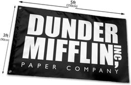 Dunder Mifflin Flag 3x5ft 150x90cm Polyester Outdoor or Indoor Club Digital printing Banner and Flags Whole9889910