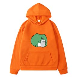 Frog Hoodies for Girls Baby Boy Clothes Harajuku Long Sleeve Hooded Kids Kawaii Hoodie Spring Autumn Pocket Pink Sweatshirts Top