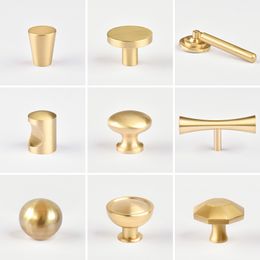 Round Brass Dresser Knobs Drawer Handle Cabinet Door Handle Antique Antique Kitchen furniture Hardware Knob Kitchen Handles