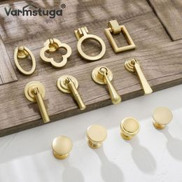 VARMSTUGA Solid Zinc Alloy European Furniture Handle Vintage Gold Cabinet Pulls Kitchen Cupboard Handle Drawer Knobs Hardware