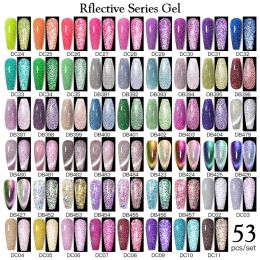 Mtssii 24/60PCS Gel Nail Polish Set 300 Colours Semi Permanent Glitter Gel Soak Off UV Lamp Manicure Set With Base Matte Top Coat