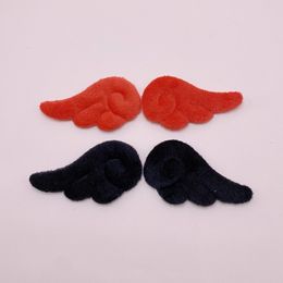 30pcs/lot 4*7cm Plush angel wings Patches Appliques for Craft Clothes Sewing Supplies DIY Hair Clip Accessories