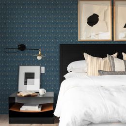 Dark Blue Geometric Self Adhesive Wallpaper Modern Nordic Solid Colour Peel and Stick Wall Paper Removable Contact Paper