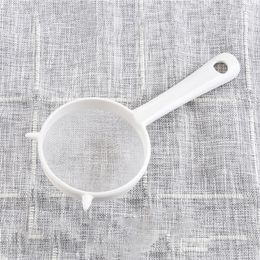 Reusable Kitchen Handheld Plastic Screen Mesh Tea Leaf Strainer Flour Sieve Colander Kitchen Accessories