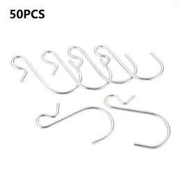 Hooks 50pcs S-Hook Bathroom Metal S Type Kitchen Bedroom Wardrobe Office Stainless Steel Super Load-Bearing Ornaments Durable