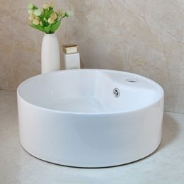 KEMAIDI Bathroom Basin White Ceramic Washbasin Bathroom Lavatory Wash Basin Sink Bath Combine Only Basin Not Include the Faucet