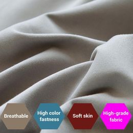 bedding set Grey duvet cover bed set solid flat sheet bedclothes 3/4pcs bed linen set Nordic home textile for single double
