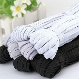 5/10Meters Elastic Bands White and Black 3/6/8/10/12mm Polyester Elastic Banding For Mask Tutu Clothes Garment Sewing Supplies 5