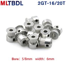 3D Printer Parts GT2 Timing Pulley 16 Tooth 2GT 20 Teeth Aluminium Bore 5/ 8mm Synchronous Wheels Gear Part Fit for GT2-6mm belt