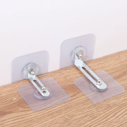 Baby Care Adhesive Furniture Wall Anchors Self-Adhesive Cabinet Lock Anti-overturning Fixed Clip Furniture Stabilizer