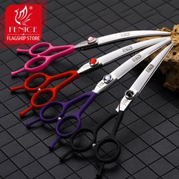Fenice professional 6.5 inch pet scissors dog scissors curved grooming scissors cutting shears makas tijeras
