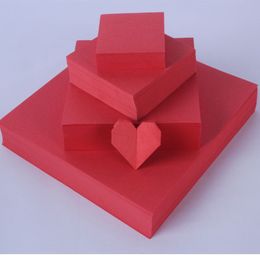 Dark red origami Colourful origami love heart square origami children's fun handmade paper