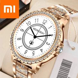 Watches Xiaomi Fashion Women Bluetooth Call Smart Watch 1.32"360*360 HD Screen Sports Fitness Ladies Smartwatch Diamond Band+Gift