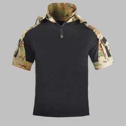 Gen3 Hooded Tactical Shirt Army Fans Outdoor Combat Training Uniforms Men Hiking CS Shooting Hunting Military Camouflage Shirts