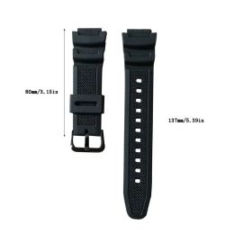 2022 New Silicone Watch Strap Steel Buckle Wristband for Ca-sio W-735H W-800 SGW-300H
