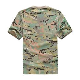 Men Combat Shirt Camouflage T Shirt Summer O-Neck Short Sleeve Tactical Military Breathable T-Shirts Muti Colour