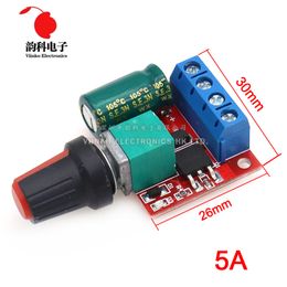 Mini 5A 90W PWM 12V DC Motor Speed Controller Module DC-DC 4.5V-35V Adjustable Speed Regulator Control Governor Switch 24V