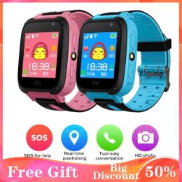 Watches Children's Smart Watch SOS Phone Watch Smartwatch For Kids With Sim Card Photo Waterproof IP67 Kids Gift For IOS Android