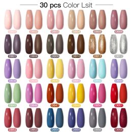 Mtssii 24/25/40/60PCS Gel Nail Polish Set Color Gel Semi Permanent UV Led Varnish Nail Art Design Soak Off Gel Set Nail Gel Set