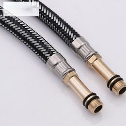 Titanium Alloy Wire Braided Hose High Pressure Explosion-proof Mixed Hose Hot and Cold Water Basin Faucet Pointed Hose