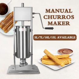 LXCHAN 3L/5L Manual Churros Maker Latin fruit Machine Desktop Spanish Churrera Machine Churros extruder Commercial Equipment