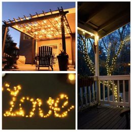 LED Outdoor Solar Lamp String Lights 100/200 LEDs Fairy Holiday Christmas Party Garland Solar Garden Waterproof
