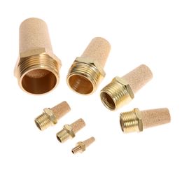 5/2/1Pcs Brass Pneumatic Muffler Pneumatic Silencers Fitting Noise Filter Reducer Connector M5 1/8" 1/4" 3/8" 1/2" 3/4"1" Thread