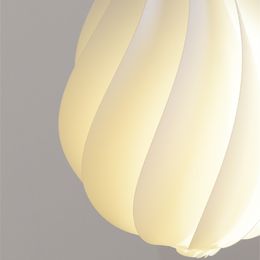 Nordic LED White PVC Wave Pendant Lamp For House Bedroom Bedside Office Kitchen Bar Home Furniture Decor Lighting Fixtures