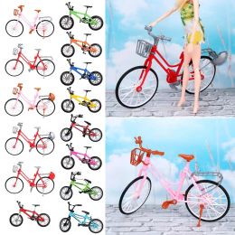 High Quality Pink Green Dollhouse Kids Gift Toys Doll Bicycle Plastic Bike Doll Accessories Outdoor Sports Toy