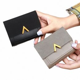 women's Wallet Short Women Coin Purse Card Holder Ladies Fi Style Small Wallet Female Mini Clutch Girl Mey Bag f5wZ#