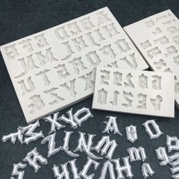 Halloween Letters & Numbers Mould Fondant Cakes Decor Tools Silicone Moulds Sugarcrafts Chocolate Baking Tools Cakes Gumpaste Form