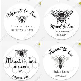 Personalised Meant To Bee Labels Honey Wedding Favours Stickers Custom Text Marriage Labels Glossy/Kraft Paper