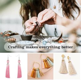 100Pcs 7cm Hanging Rope Silk Tassel Fringe Brush Handmade Soft Craft For DIY Key Chain Earring Hooks Pendant Jewellery Making