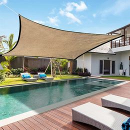 Outdoor Patio Sun Shade Sail Garden Sun Shelter Net Garden Balcony Net Summer Swimming Pool Anti-UV Sunshade Net Awning Cover